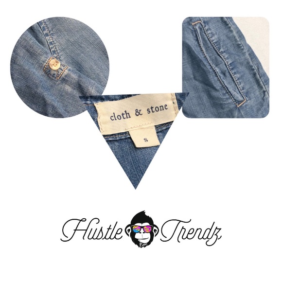 Denim Anthropologie Cloth & Stone Dress - Picture 3 of 3